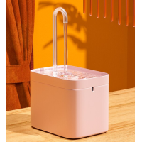 Автоматична поїлка-фонтан, pet water fountain, 1.5L, USB рожевий