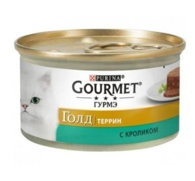 Консервований корм шматочки у паштеті Purina Gourmet Gold з кроликом 85г
