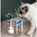 Автоматична поїлка-фонтан USB, pet water fountain, ПРОЗОРИЙ, круглий, 2000мл