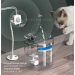Автоматична поїлка-фонтан USB, pet water fountain, ПРОЗОРИЙ, круглий, 2000мл