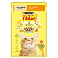 Упаковка Friskies(Фріскіс).З куркою. Шматочки у підливці 85г*26шт