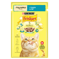 Упаковка Friskies(Фріскіс).З тунцем. Шматочки у підливці 85г*26шт