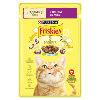 Упаковка Friskies(Фріскіс).З ягням. Шматочки у підливці 85г*26шт