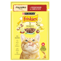 Упаковка Friskies(Фріскіс).З яловичиною. Шматочки у підливці 85г*26шт