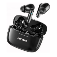 Навушники Lenovo Original Bluetooth 5.0 LP33 безпровідні, водонепроникні, з мікрофоном, сенсорні, чорні