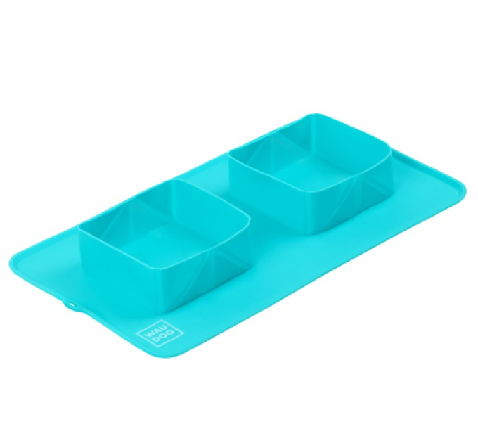 Миска складна WAUDOG Silicone,385х230х50 мм блакитний 50802