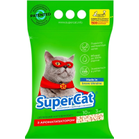 3551 Наповнювач SuperCat З АРОМАТИЗАТОРОМ, деревний, 3 кг( зелений)