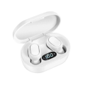 Навушники E7s digital display Bluetooth 5.0 безпровідні, водонепроникні, з мікрофоном, сенсорні, білі