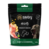 Хрусткі ласощі Savory для здоров'я суглобів собак, кролик і чорноплідна горобина 200г 31362