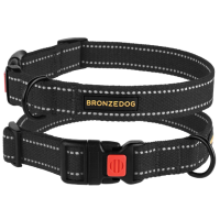 Нашийник для собак TM BronzeDog "Брезент", розмір L, (обхват шиї 35-53см, ширина 25мм), графіт 52/1511Б/Т