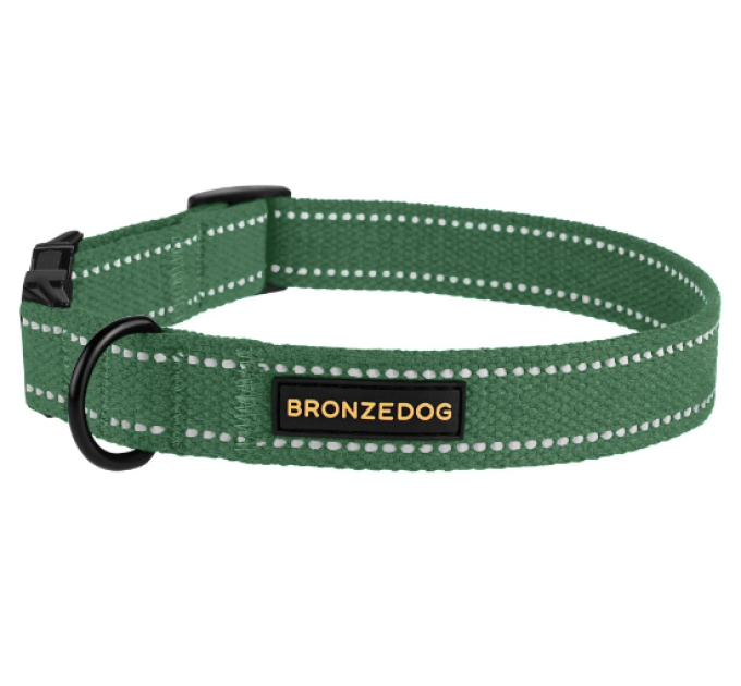 Нашийник для собак TM BronzeDog "Брезент" метал, розмір М (обхват шиї 30-40см, ширина 20мм) армійс 47/1514Б/Т