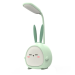 Лампа для читання USB LED Kawaii Rabbit, нічник, кольорове світло, 7.3x11x21см, 400mAh, салатовий