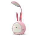 Лампа для читання USB LED Kawaii Rabbit, нічник, кольорове світло, 7.3x11x21см, 400mAh, рожевий