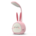 Лампа для читання USB LED Kawaii Rabbit, нічник, кольорове світло, 7.3x11x21см, 400mAh, рожевий