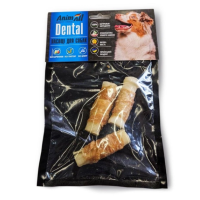 AnimAll Dental  трубочка рулетик №3 з м\'ясом курки, 7-8см, 3 од. 169817