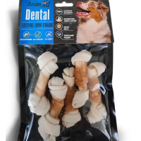 AnimAll Dental кістка баварська вузлова№1 з м\'ясом курки, 8-10см, 5од.169795