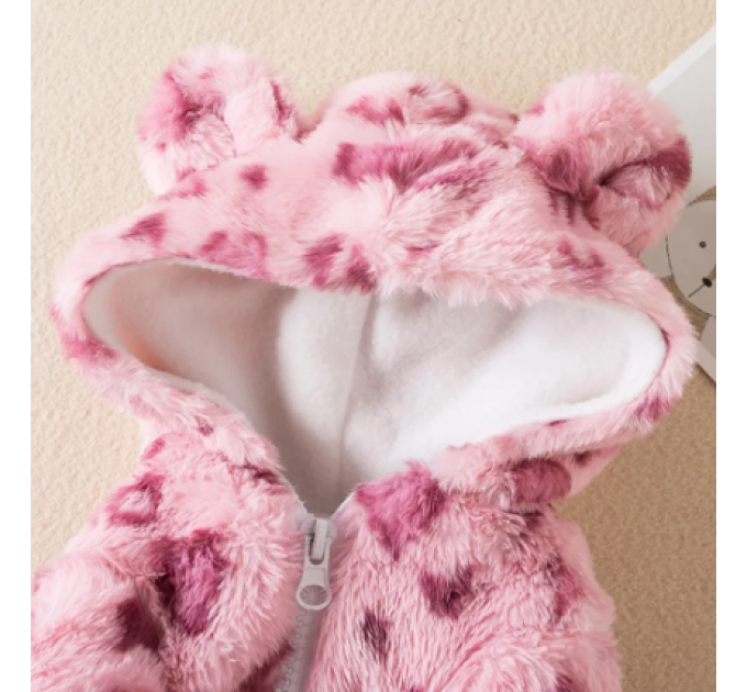 Толстовка з капюшоном для собак, леопардова, рожева, XL, ДС40cm, ОГ50cm на вагу тварини 3.5-4.5kg