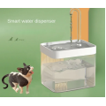 Автоматична поїлка-фонтан, pet water fountain, 1.5L, USB Прозорий з білою кришкою