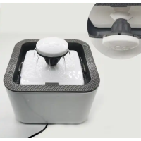 Автоматична поїлка-фонтан для котів та собак, USB, 2,5 л, з фільтром, біло-сіра (7.08.814)