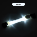 Накладка з LED підсвіткою на нашийник або шлею, на батарейках, CR2032(40год експлуатації), Д 24 см; Ш 3,8 см, Біла