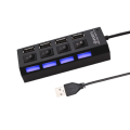 USB 2.0 концентратор з декількома USB-розгалужувачами, концентратор з використанням адаптера живлення 4-х портовий багатофункціональний розширювач USB