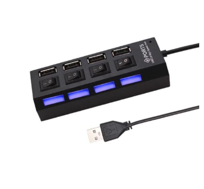 USB 2.0 концентратор з декількома USB-розгалужувачами, концентратор з використанням адаптера живлення 4-х портовий багатофункціональний розширювач USB
