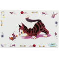 Килимок Trixie під миски для котів Comic Cat пластиковий 44х28см (24544)