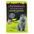 Леопольд Premium, м\'ясний делікатес для котів, телятина, пауч, 100г