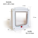 Дверцята для котів і дрібних собак, білі, 2-Way Flap Door арт.255422, Розмір 22,5х20см, чорно-помаранчева упаковка