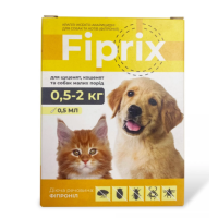 Краплі Fiprix Фіпрікс для цуценят та кошенят 0,5-2 кг (4*0,5мл)