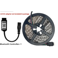 Tuya Smart Life Світлодіодна стрічка Bluetooth управління DC12V 5M SMD 5050 54LEDs/M,  5м, підключення через тюльпан