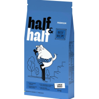 20772 Корм сухий Half&Half для дорослих собак великих порід із яловичиною 12 кг
