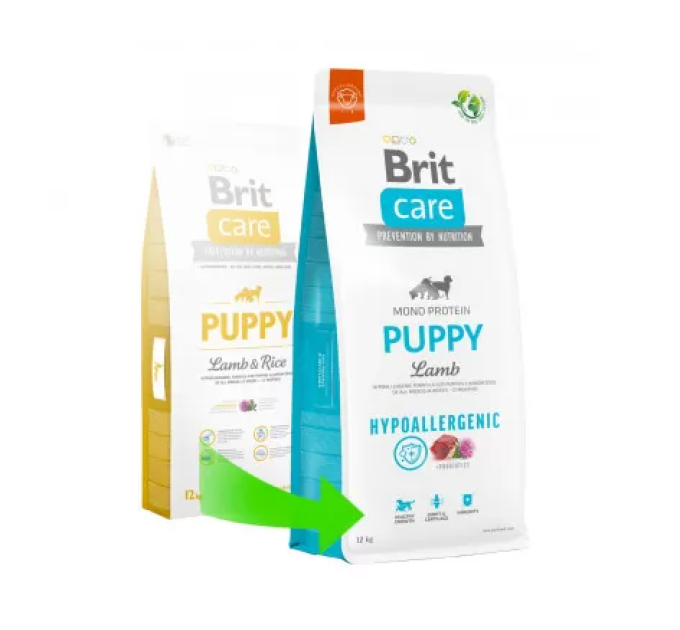 Корм Brit Care Бріт Кеа дог Гіпоалергенний Паппі д/цуценят, ягня, 12 кг