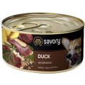Корм SAVORY вологий повнораціонний для дорослих собак усіх порід з качкою 400г