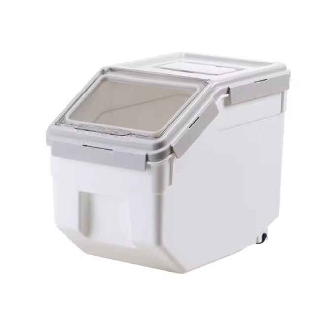 Контейнер для зберігання корму (пресс-поппер), сірий, 35*35*23.5cm 10kg
