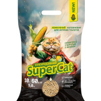 Кукурудзяний наповнювач SuperCat комкуючий для котячих туалетів, 5 кг. 3540