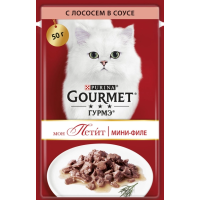 Gourmet корм для кішок Гурме МОН ПЕТІТ зі смаком лосося 30 х 50 г