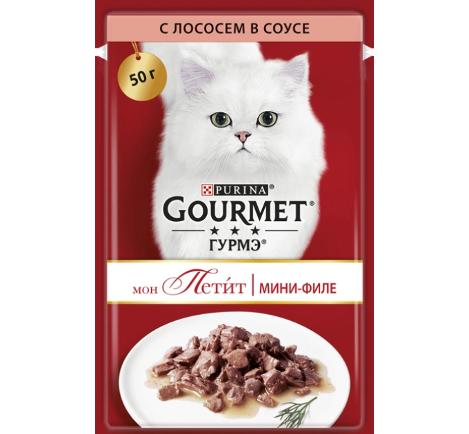 Gourmet корм для кішок Гурме МОН ПЕТІТ зі смаком лосося 30 х 50 г
