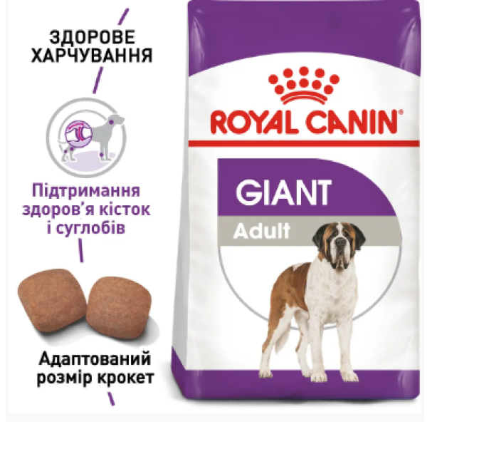 Корм Royal Canin Giant Adult 20 Professional для дорослих собак гігантських порід 20кг
