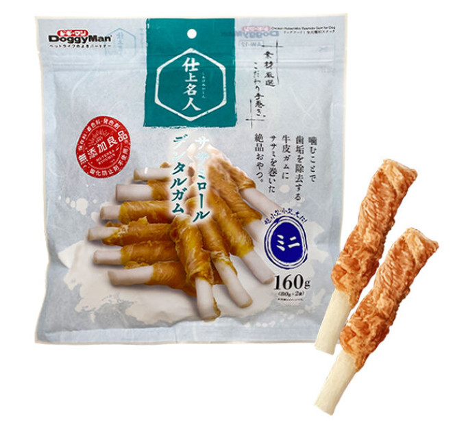 DoggyMan в\'ялена курка (Chicken Fillet Dental Gum) жуйка ласощі для собак, 6см, 160г. АРТ.82047