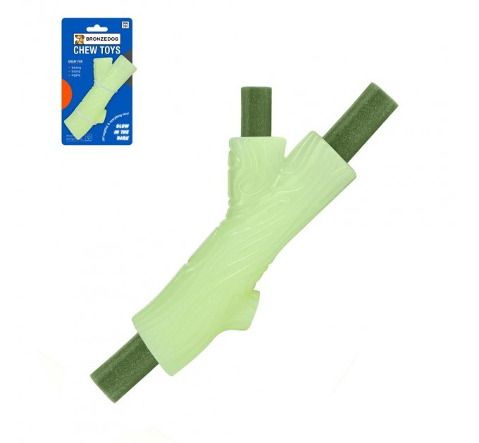 YT96385 Іграшка світлонакопичувальна для собак Bronzedog Chew Dogwood 7 х 13 см