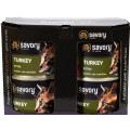 Набір консерв Savory 3+1 для котів Kitten індичка 200g