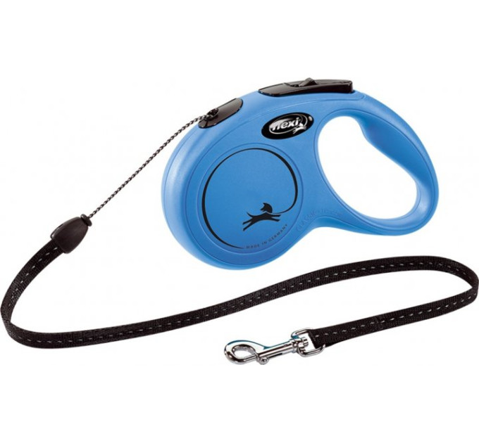 11782 Blue Flexi Рулетка New Classic S 5m/12kg (трос) синя