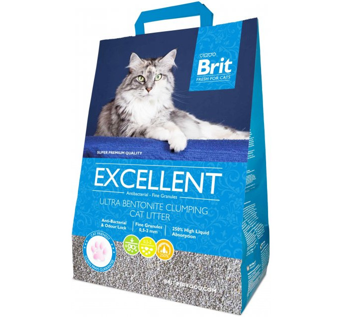 Наповнювач Brit Fresh для котячого туалету Excellent бентонітовий 5кг