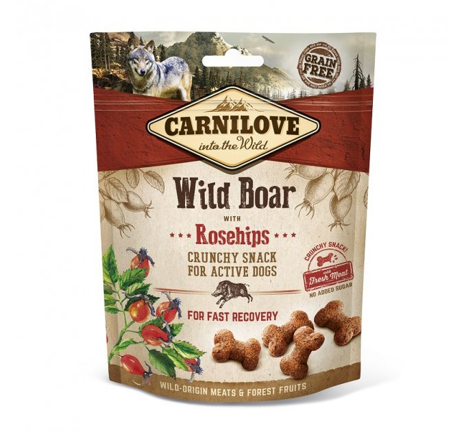 7250 Ласощі Carnilove Dog Crunchy Snack ягня, журавлина для собак, 200г