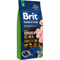 Корм Бріт Brit Premium Dog Adult XL для собак гігантських порід вагою 45-90 кг з куркою15 kg