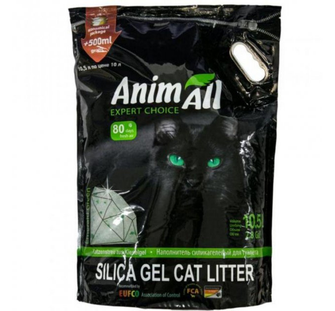 Наповнювач для котячого туалету силикагелевий AnimAll Green 10.5 Л