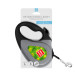 8126-0048-01 Повідець-рулетка для собак WAUDOG R-leash, малюнок "Авокадо", L, до 50 кг, 5 м,  світловідбиваюча стрічка, Чорний
