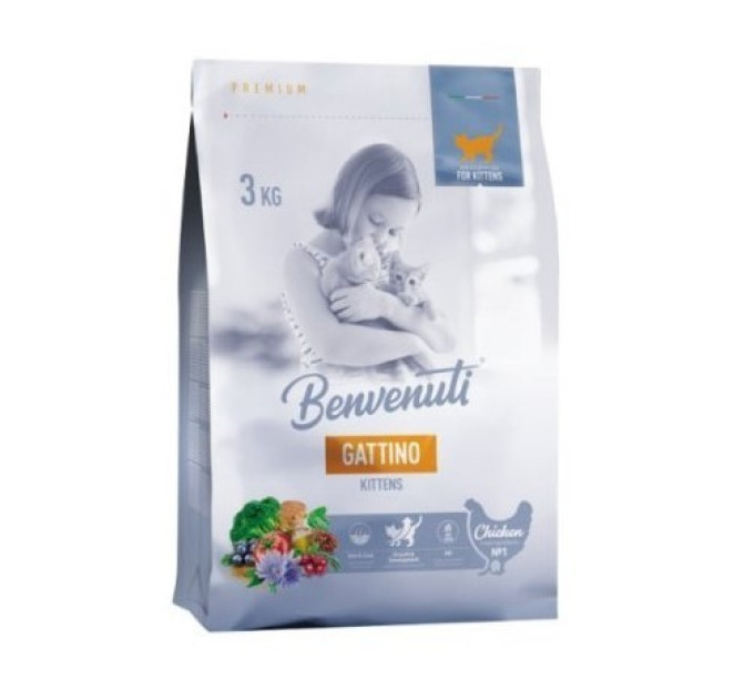 Корм коти Benvenuti Gattino (Бенвенуті) для кошенят 3 кг