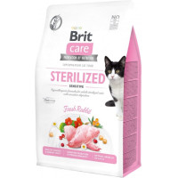 Корм Brit Care Cat сухий для стерилізованих котів з чутливим травленням Бріт Кеа Кет Грейн Фрі Стеріалайзд Сенситів 0,4 кг